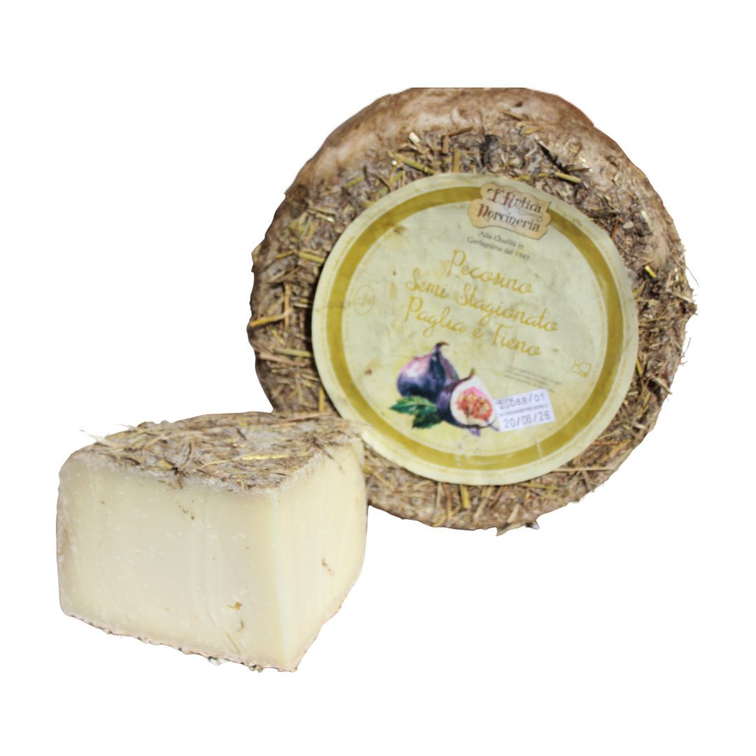 Pecorino stag. grotta paglia e fieno ¼forma gr.700